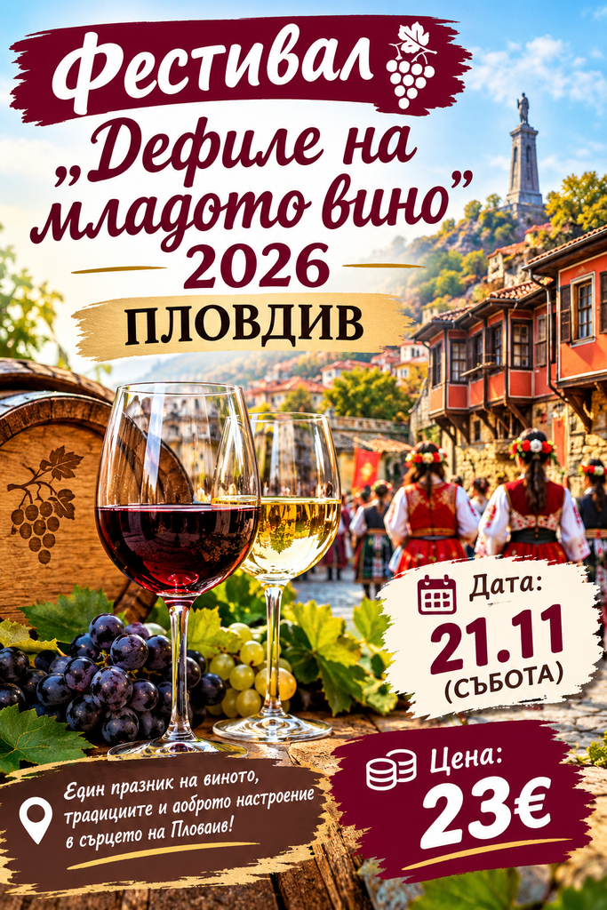 Фестивал „Дефиле на младото вино“2026, Пловдив